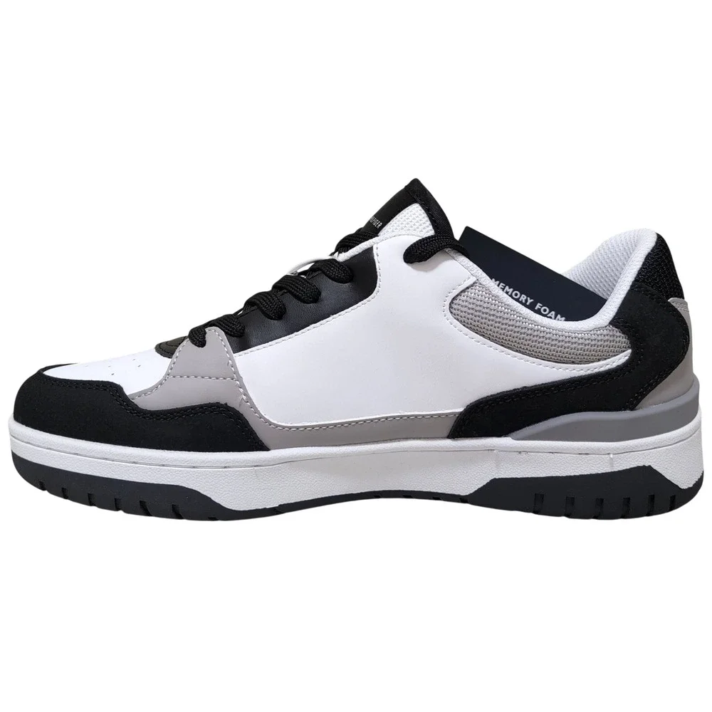 Tommy Hilfiger Men Novian Low Top Fashion Sneaker Size US 12M Black White Gray